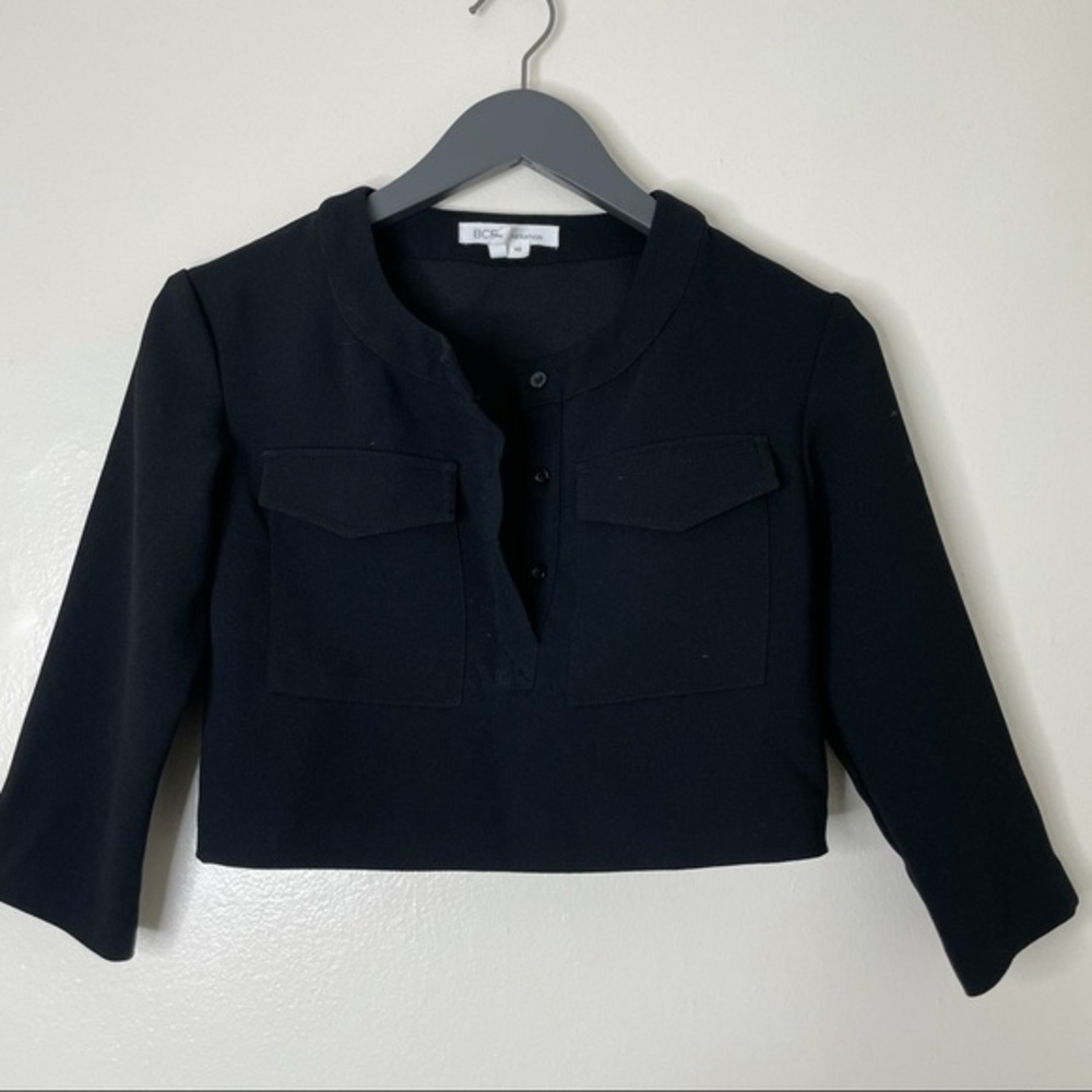 Bcbgeneration black structured crop top - XS